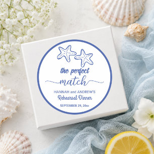 All we Sea is Love Starfish Rehearsal Dinner Favor Classic Round Sticker