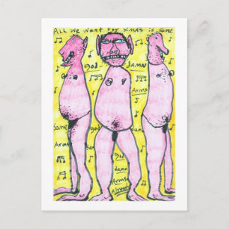 All We Want for Christmas Holiday Postcard