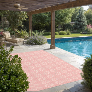 All-Weather Oasis peach patterned Outdoor Rug