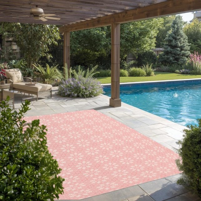 All-Weather Oasis peach patterned  Outdoor Rug (Creator Uploaded)