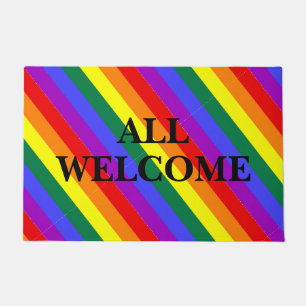 All Welcome LGBT Colors Doormat