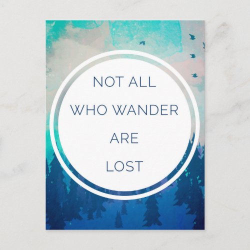 All Who Wander Travel Quote Postcard