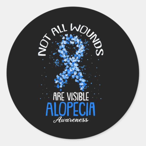 All Wounds Are Visible Alopecia Awareness 1  Classic Round Sticker