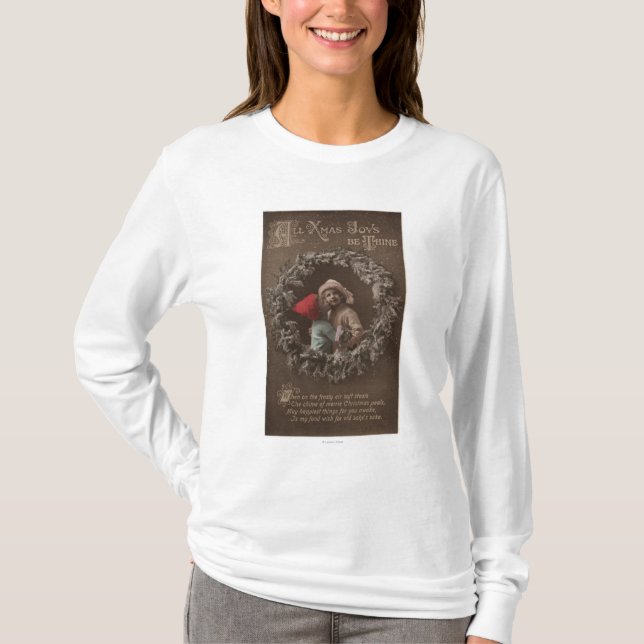 All XMAS Joys Be ThineLittle Kids Kissing T-Shirt (Front)