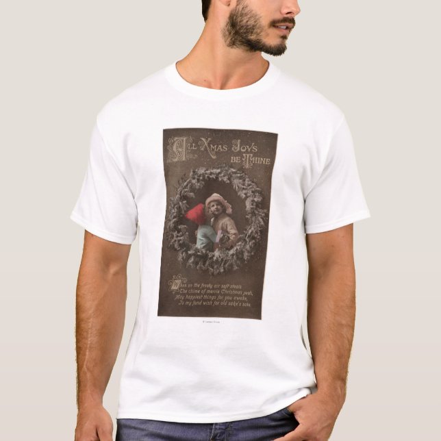 All XMAS Joys Be ThineLittle Kids Kissing T-Shirt (Front)