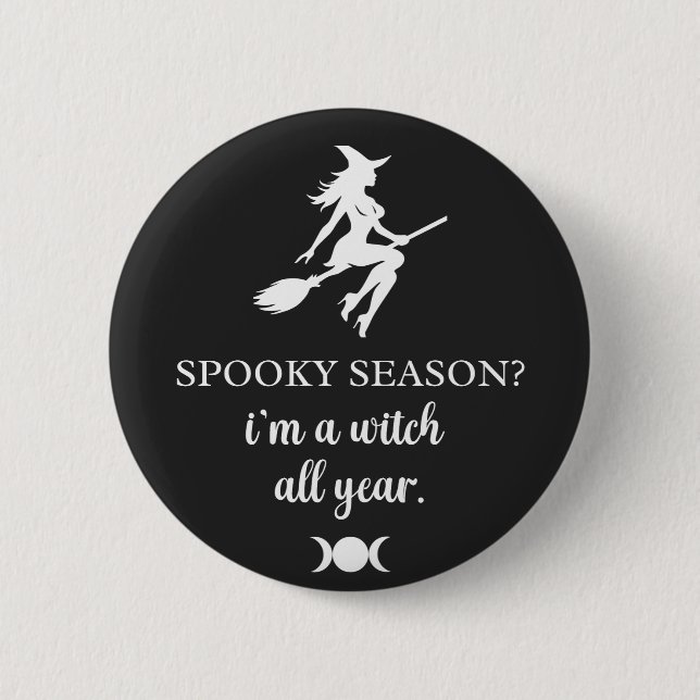 all year witch • witchcraft graphic ||  button (Front)