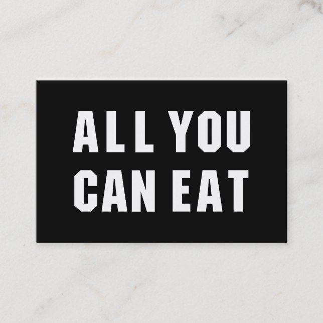 ALL YOU CAN EAT BUSINESS CARD (Front)