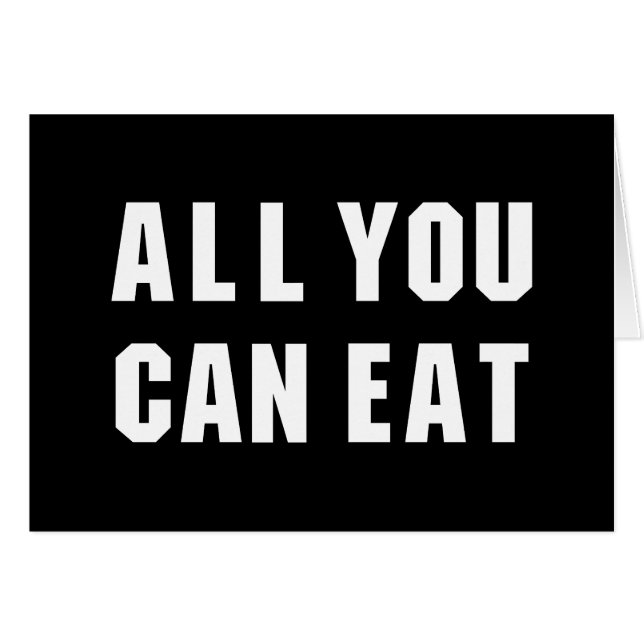 ALL YOU CAN EAT CARD (Front Horizontal)