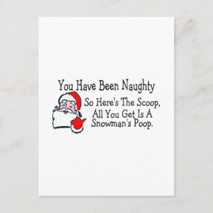 All You Get Is Snowmans Poop Holiday Postcard