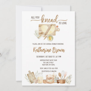 ALL YOU KNEAD IS LOVE BRIDAL SHOWER INVITATION