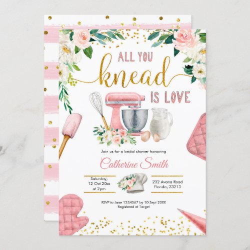 All You Knead is Love Bridal Shower Invitation