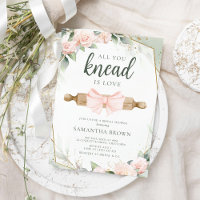 All You Knead Is Love Pink Floral Bridal Shower 