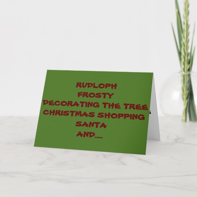 ALL YOU NEED AT CHRISTMAS "IS ME" ADULT CHRISTMAS HOLIDAY CARD (Front)