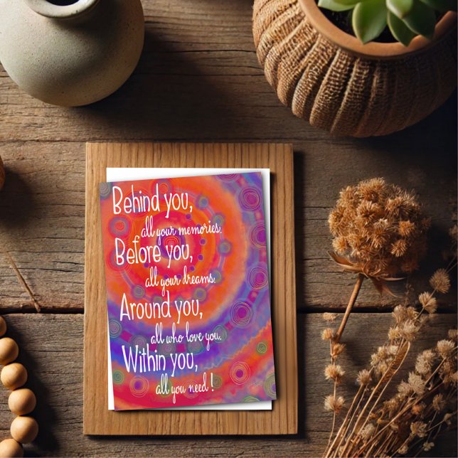 All You Need Inspirational Modern Red Purple Card (Creator Uploaded)