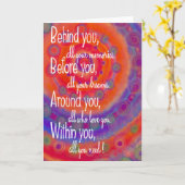 All You Need Inspirational Modern Red Purple Card (Yellow Flower)