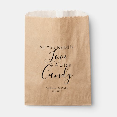 All You Need is A Candy Wedding Favor Bag