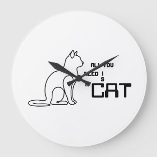 All You Need Is A Cat Cute Cat Lover Wall Clock Mi