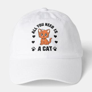 All You Need Is A Cat T-Shirt Cute Cat Lover Shirt Hat