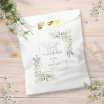 All You Need Is A Cookie Greenery Wedding Favor Bag<br><div class="desc">Featuring delicate eucalyptus greenery leaves,  these chic botanical wedding favor bags can be personalized with your special message and wedding celebration details. Designed by Thisisnotme©</div>