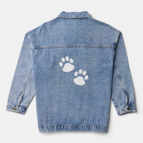 All you need is a dog and a lake with paw prints  denim jacket