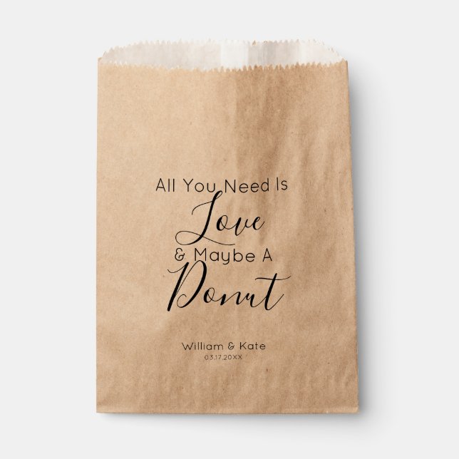 All You Need is A Donut Favor Bag (Front)