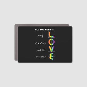 All You Need Is a Love of LGBT Maths Pride Month Car Magnet