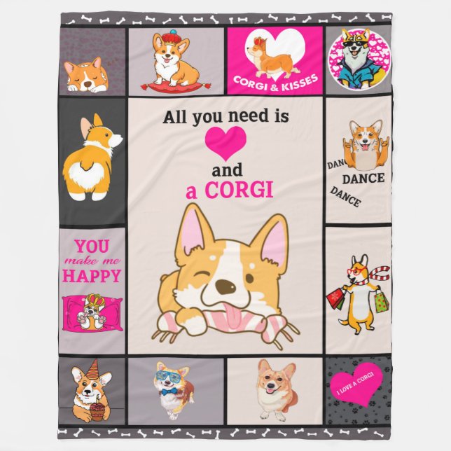All You Need  Is Corgi Blanket (Front)