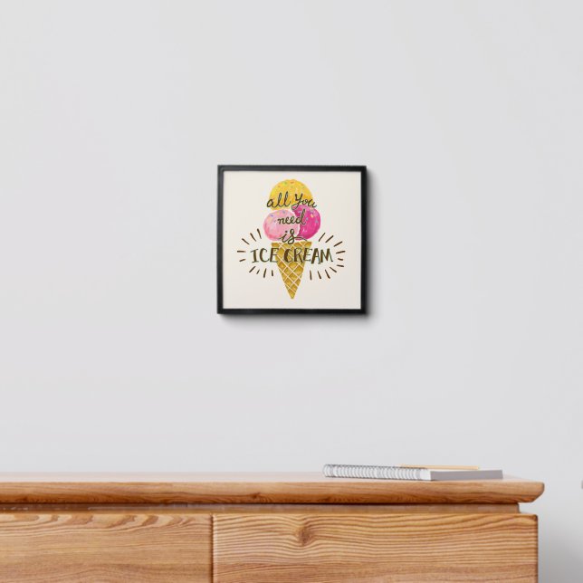 All You Need is Ice Cream – Decorative Photo Tile (Dresser)