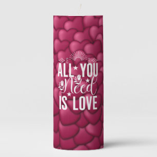 All You Need is Love-20230 Pillar Candle
