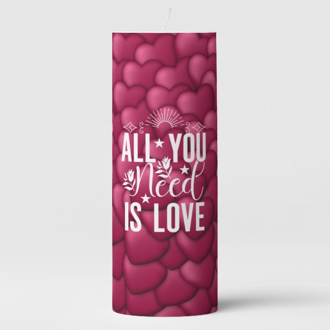 All You Need is Love-20230 Pillar Candle (Front)