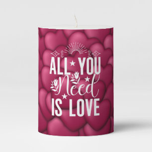 All You Need is Love-20230 Pillar Candle