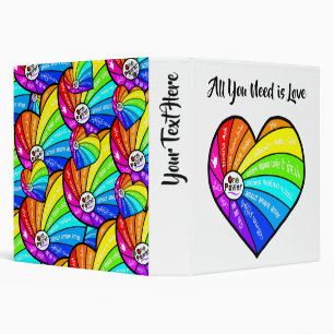 All You Need is Love 3 Ring Binder