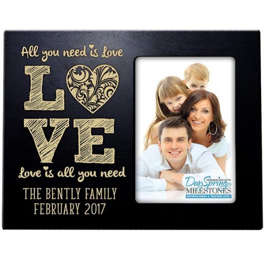 All You Need Is Love 8" x 10" Black Picture Frame (Front)