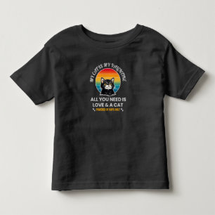 All You Need Is Love & A Cat T-Shirt, Funny Cat  Toddler T-shirt