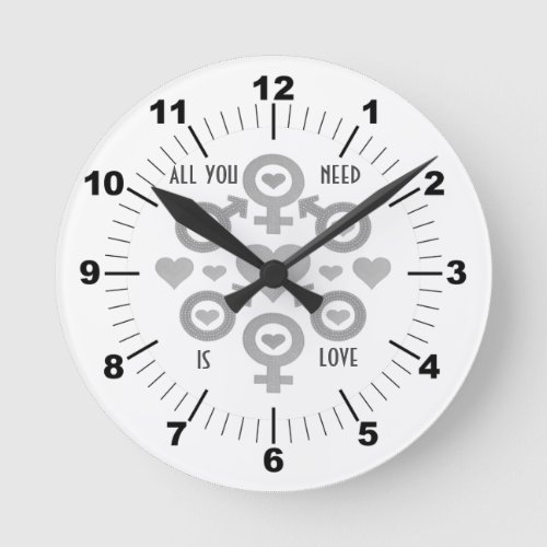 All you need is love Acrylic Wall Clock