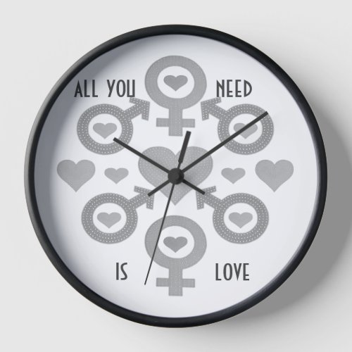 All you need is love Acrylic Wall Clock