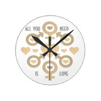 All you need is love Acrylic Wall Clock