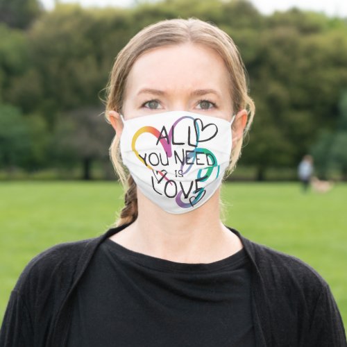 All You Need is Love Adult Cloth Face Mask