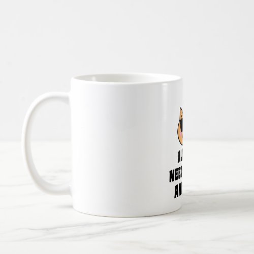 All you need is love and a cat coffee mug