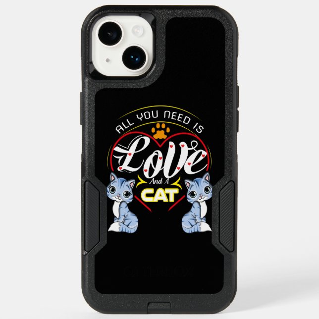 All You Need Is Love And A Cat Otterbox iPhone Case (Back)