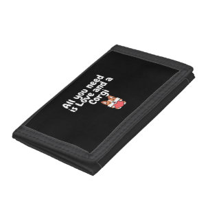 All You Need Is Love And a Corgi Trifold Wallet