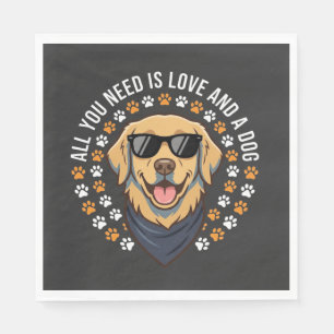 All You Need Is Love And A Dog_1 Napkins
