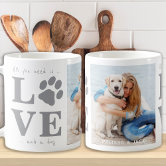 All You Need is Love Dog Name Typography Mug | Zazzle