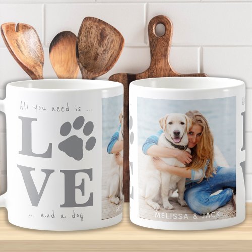 All You Need Is Love and a Dog Custom Photo Coffee Mug