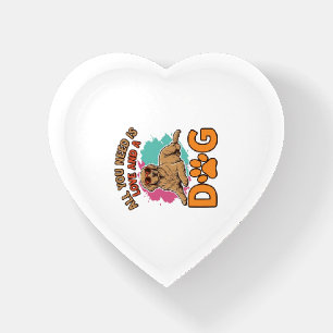 All You Need Is Love and a Dog Vintage Dog Lover D Paperweight