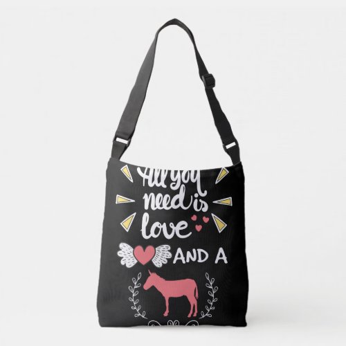 All You Need Is Love And A Donkey Crossbody Bag
