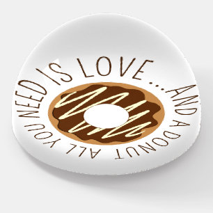 All you need is love and a donut funny acrylic paperweight
