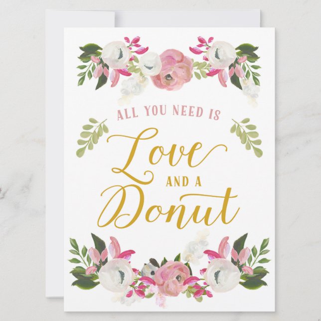 All you need is love and a donut sign (Front)