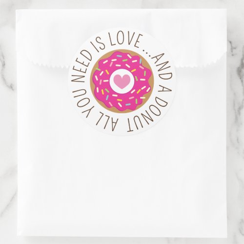 All you need is love and a donut wedding labels