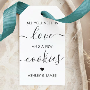 All You Need is Love and a Few Cookies, Wedding Gift Tags